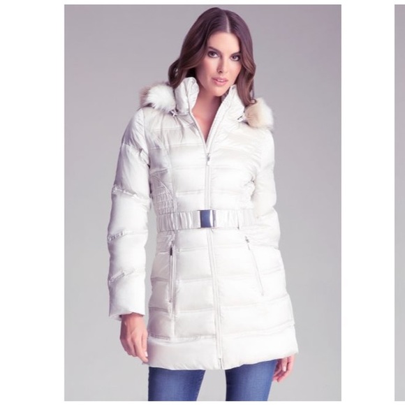 ⛄️ 🎄 ❄️ LIMITED ED ✨ Bebe faux fur down puffer💎🎈🤩 - Picture 3 of 4